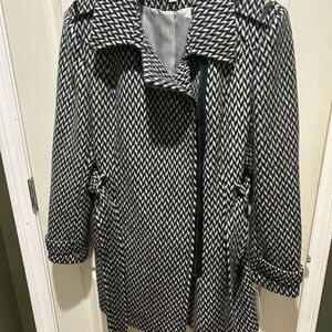 Stylish Black and White Women's Coat